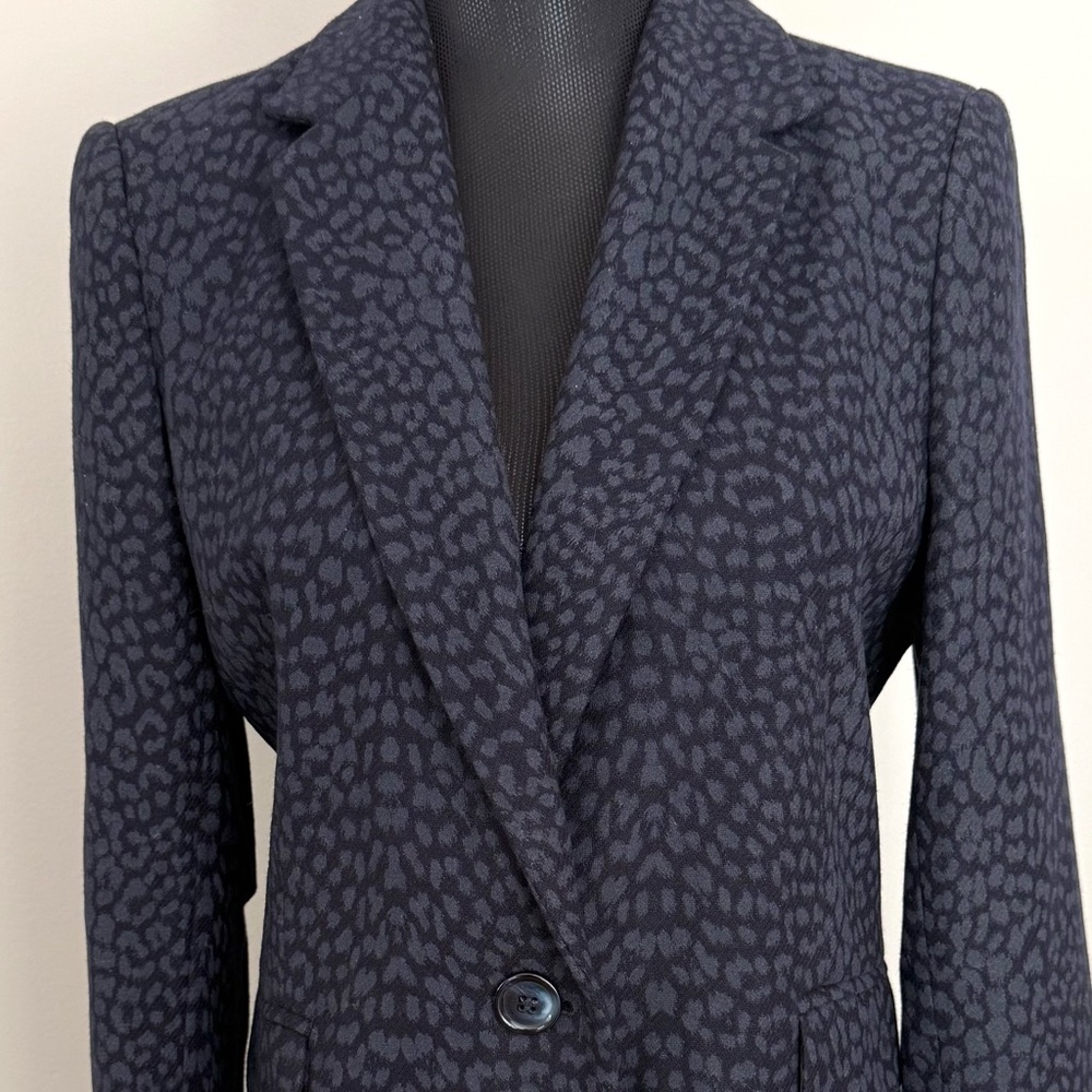 Helene London Grey and Navy Patterned Blazer